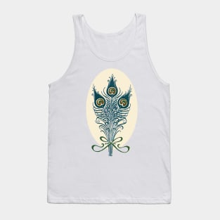 Art nouveau peacock feather Tank Top